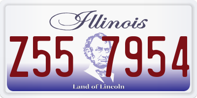 IL license plate Z557954