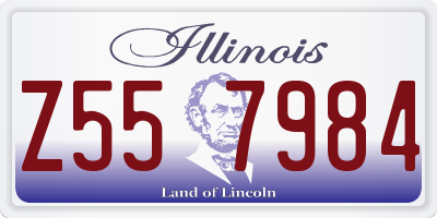 IL license plate Z557984