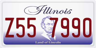 IL license plate Z557990