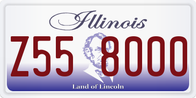 IL license plate Z558000