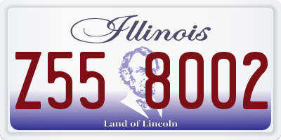 IL license plate Z558002