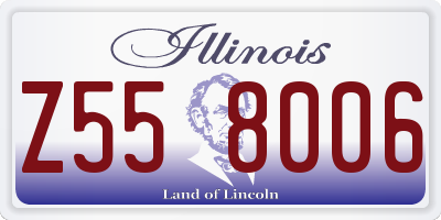 IL license plate Z558006
