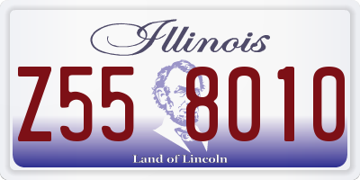 IL license plate Z558010