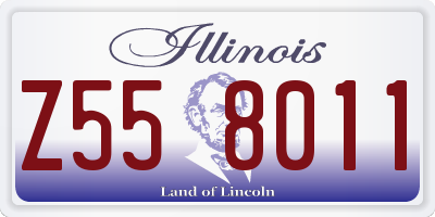 IL license plate Z558011
