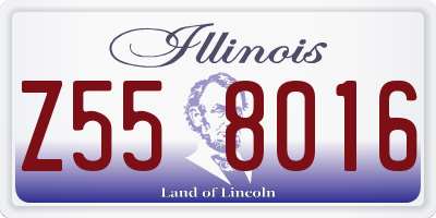 IL license plate Z558016