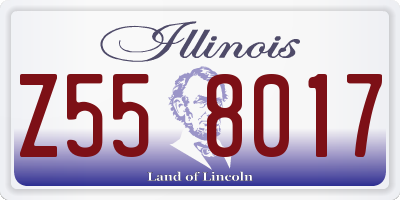 IL license plate Z558017