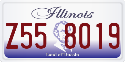 IL license plate Z558019