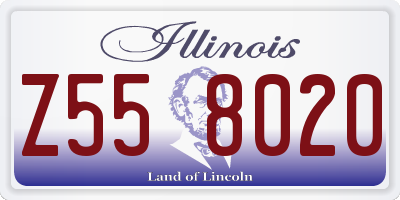 IL license plate Z558020