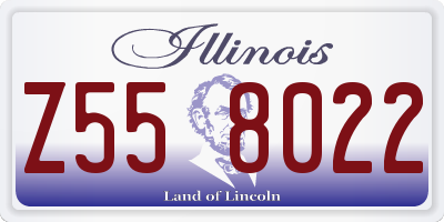 IL license plate Z558022