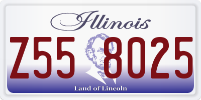 IL license plate Z558025
