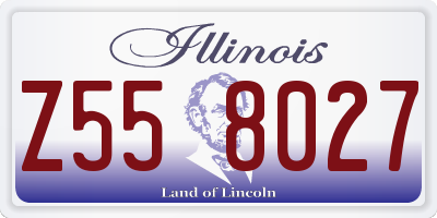 IL license plate Z558027