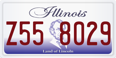 IL license plate Z558029
