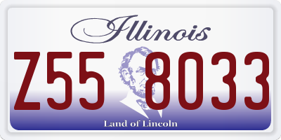 IL license plate Z558033