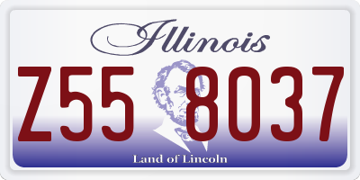 IL license plate Z558037