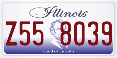 IL license plate Z558039