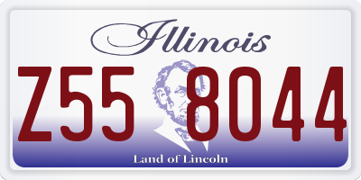 IL license plate Z558044