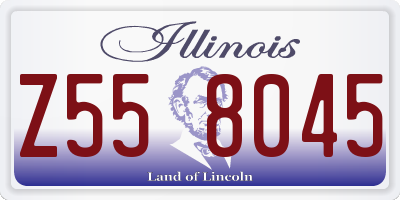 IL license plate Z558045