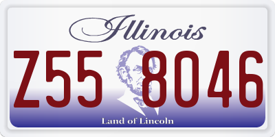 IL license plate Z558046