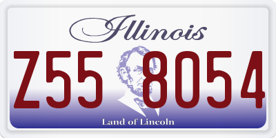 IL license plate Z558054