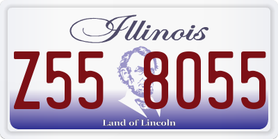 IL license plate Z558055