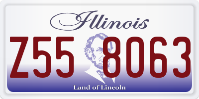 IL license plate Z558063