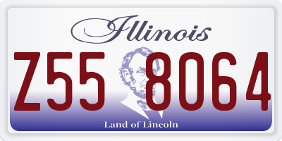 IL license plate Z558064