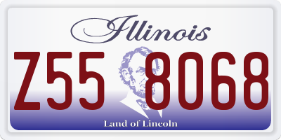 IL license plate Z558068