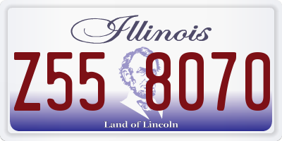 IL license plate Z558070