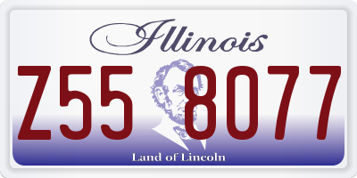 IL license plate Z558077