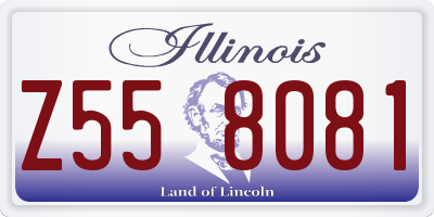 IL license plate Z558081