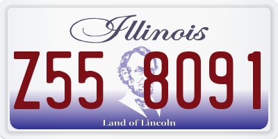 IL license plate Z558091