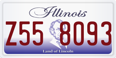 IL license plate Z558093