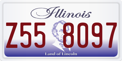 IL license plate Z558097