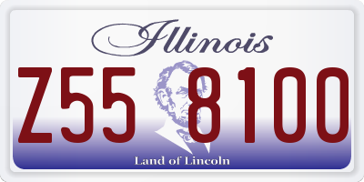 IL license plate Z558100