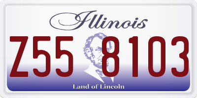 IL license plate Z558103