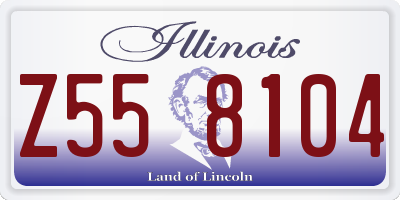 IL license plate Z558104
