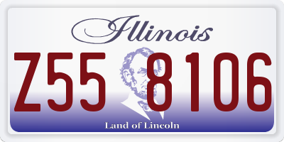 IL license plate Z558106