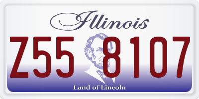 IL license plate Z558107