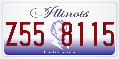IL license plate Z558115
