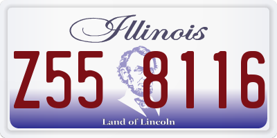 IL license plate Z558116
