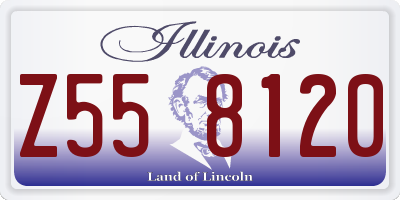 IL license plate Z558120