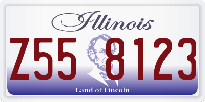 IL license plate Z558123