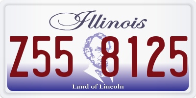 IL license plate Z558125