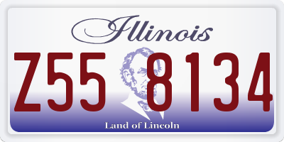 IL license plate Z558134