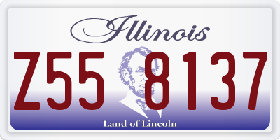 IL license plate Z558137