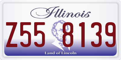 IL license plate Z558139