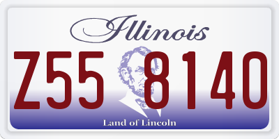 IL license plate Z558140