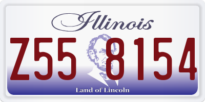 IL license plate Z558154
