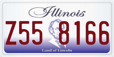 IL license plate Z558166
