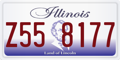 IL license plate Z558177